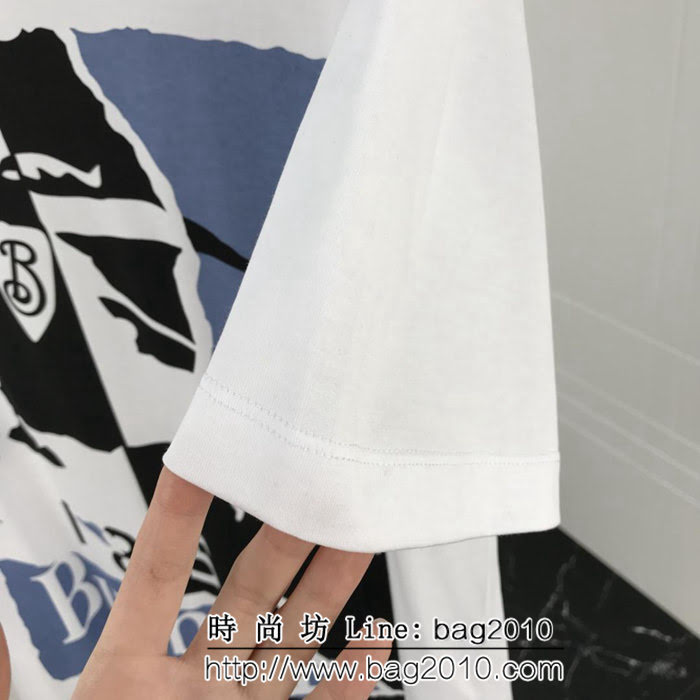 BURBERRY巴寶莉 官網同步 19早春新款 騎士拼色印花短袖 高版本男女同款 ydi2155